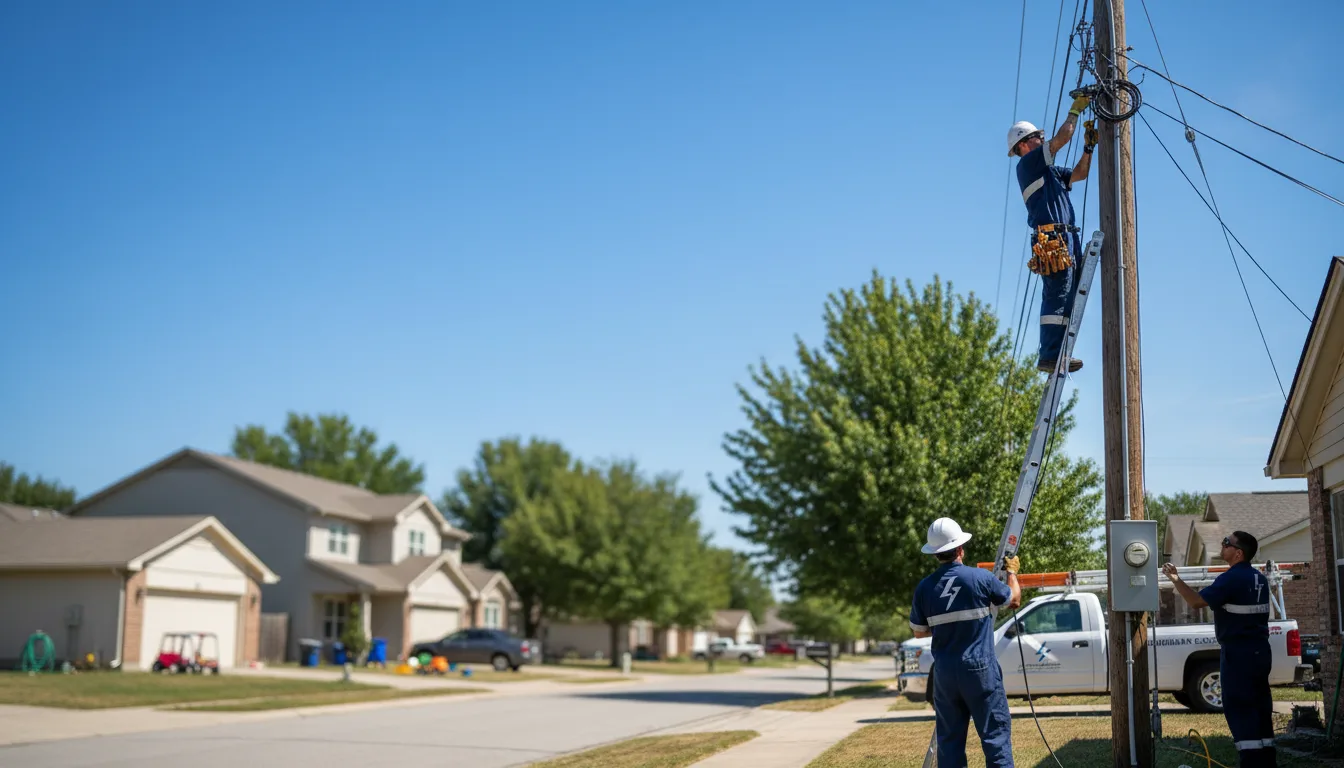 Residential electrician providing installation services in Friedheim, MO